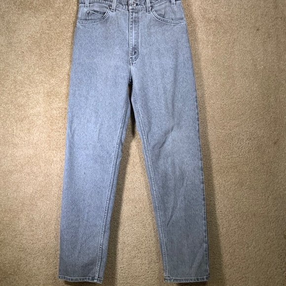 Vintage 90s LEVI’S Mens Jeans Sz 34x34 SIGNATURE Flex Brown Tab Black Wash Pants - Picture 3 of 11